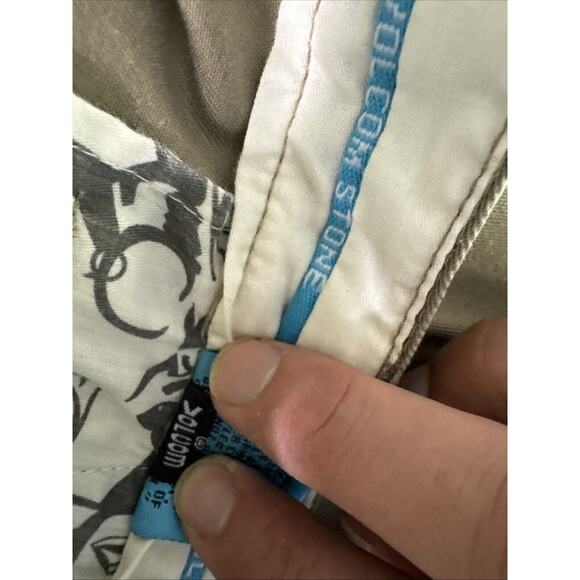 Volcom Shorts Mens Size 36 Beige Chino Corpo Class Skater Casual Y2K - Picture 8 of 11